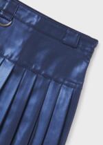 MAYORAL Dievčenská koženková skladaná sukňa tmavomodrá Faux leather skirt night 7952 | Welcomebaby.sk