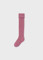 MAYORAL Dievčenské vzorované podkolienky ružové Girl long socks orchid 10577 | Welcomebaby.sk