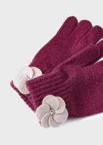MAYORAL Čiapka, šál a rukavice s kvetom blackberry Hat scarf set 10597 | Welcomebaby.sk