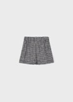 MAYORAL Vzorovaná sukňa čierna kohútia stopa Skort check black 4907 | Welcomebaby.sk