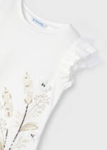 MAYORAL Legínový set kvety krémový Leggings set cream 3707 | Welcomebaby.sk