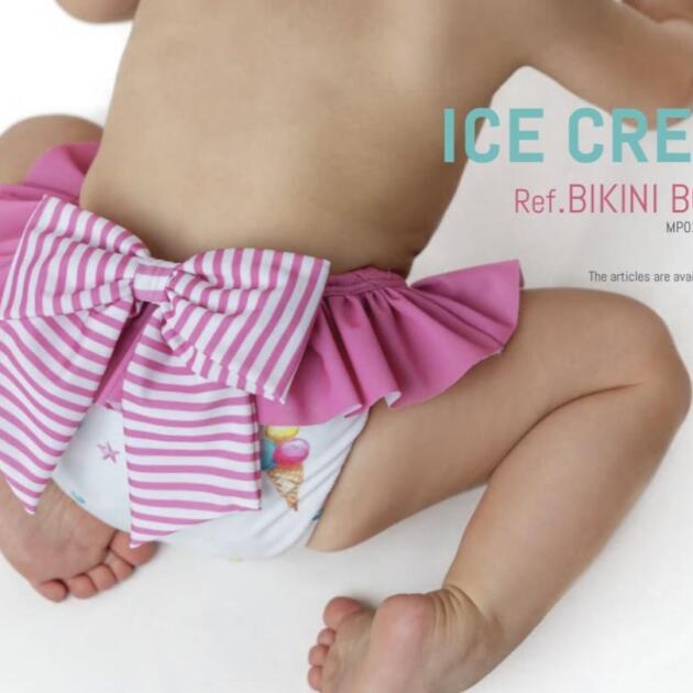 MEIA PATA Plavkové nohavičky ice cream biele Bikini bottom white MP012SS23 | Welcomebaby.sk