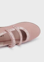 MAYORAL Baleríny ružové vybíjané kožené Ballet studded flats shoes pink 44378 46378 | Welcomebaby.sk