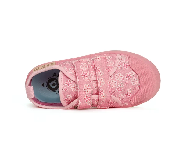 DD STEP Dievčenské plátenky s kvetmi ružové Shoes girl pink DTG024 41841 | Welcomebaby.sk