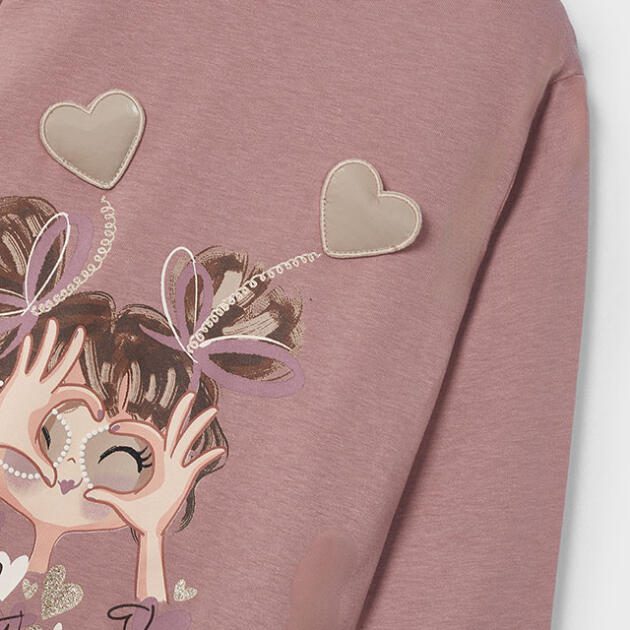 MAYORAL Tričko s dlhým rukávom ružové Long sleeved tshirt rosa 4073 | Welcomebaby.sk