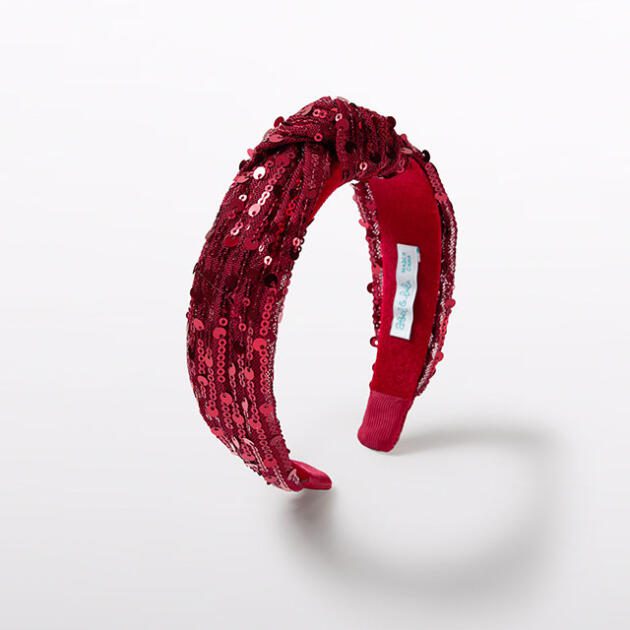 ABEL & LULA Flitrovaná červená čelenka Glitter headband red 5925 | Welcomebaby.sk