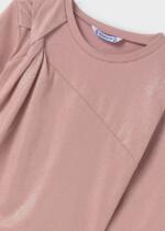 MAYORAL Dievčenské tričko s dlhým rukávom ružové Long sleeved tshirt nude 7007 | Welcomebaby.sk