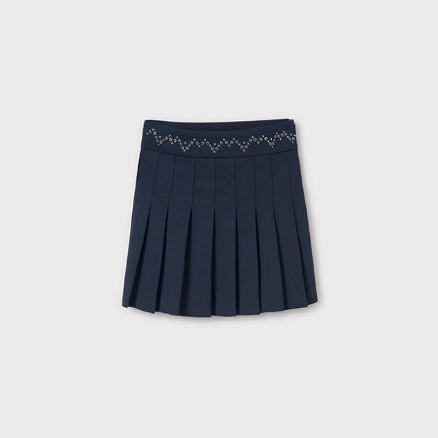 MAYORAL Dievčenská sukňa skladaná tmavomodrá Girl pleated skirt 7974 | Welcomebaby.sk