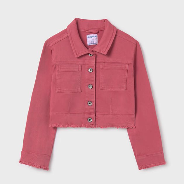 MAYORAL Rifľová bunda ružová Twill jacket blush 6459 | Welcomebaby.sk