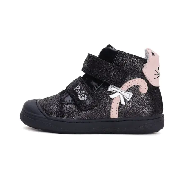 PONTE20 DD Step Kotníkové topánky čierne s potlačou mačky Shoes winter cat black DA06-4-2624 | Welcomebaby.sk